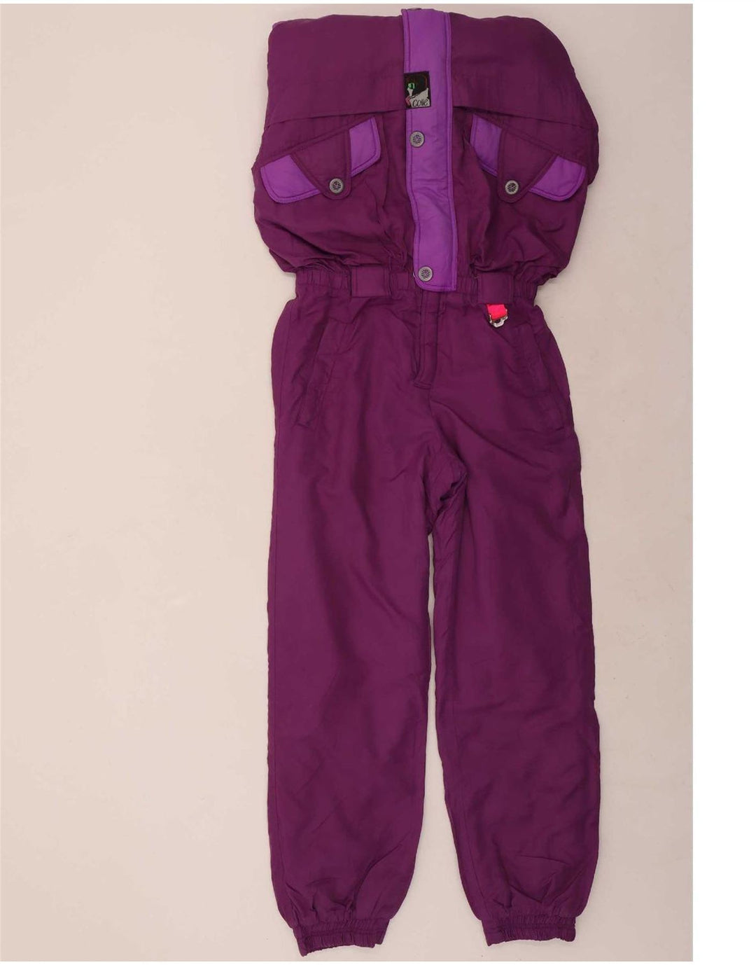 Colle Combinaison de ski pour femme UK 12 Violet moyen Colourblock