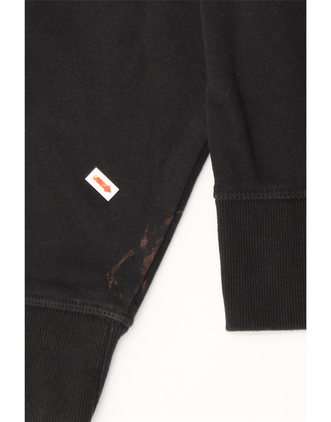 REEBOK Pull à capuche zippé pour femme UK 44 Coton noir moyen