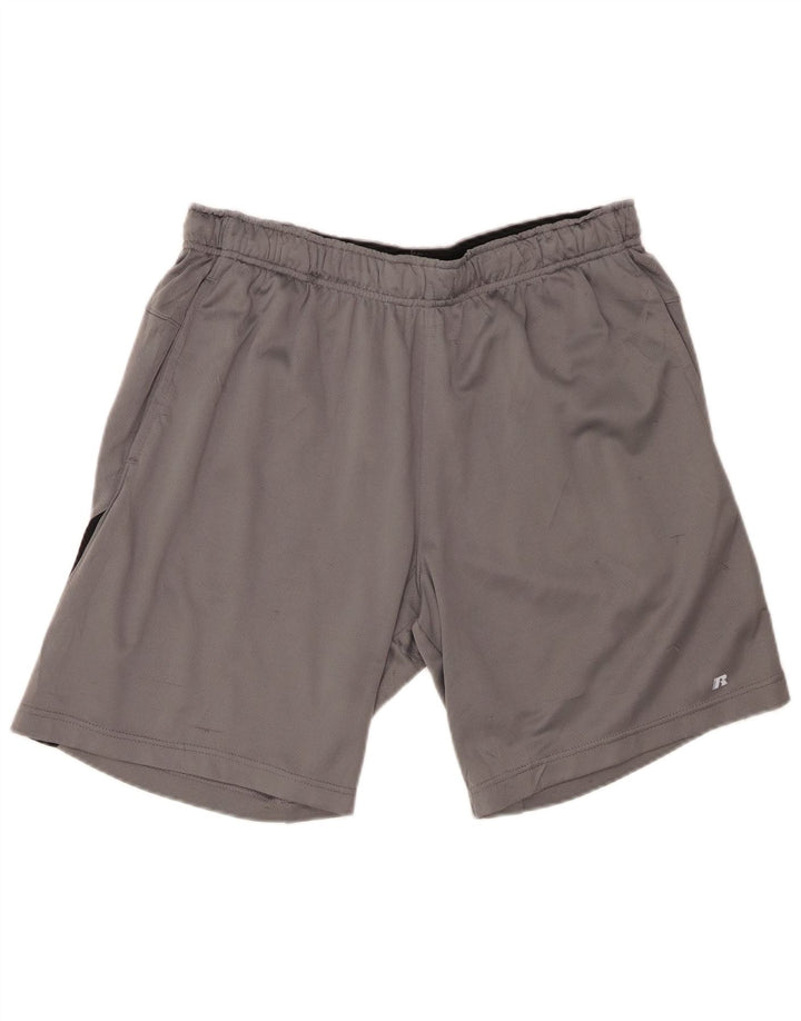 RUSSELL ATHLETIC Short de sport Dri-Power pour hommes, grand color block gris