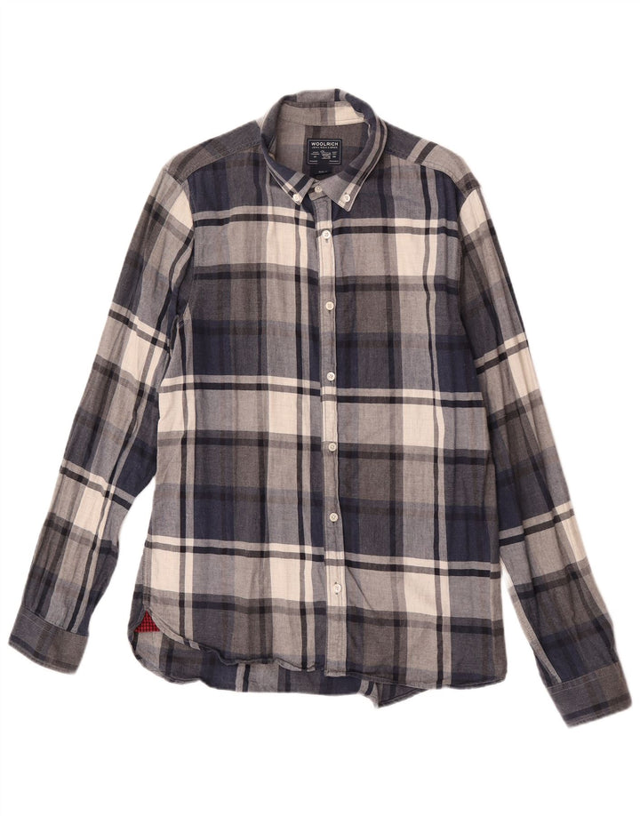 Woolrich Chemise Flanelle Homme Bleu Marine Moyen à Carreaux