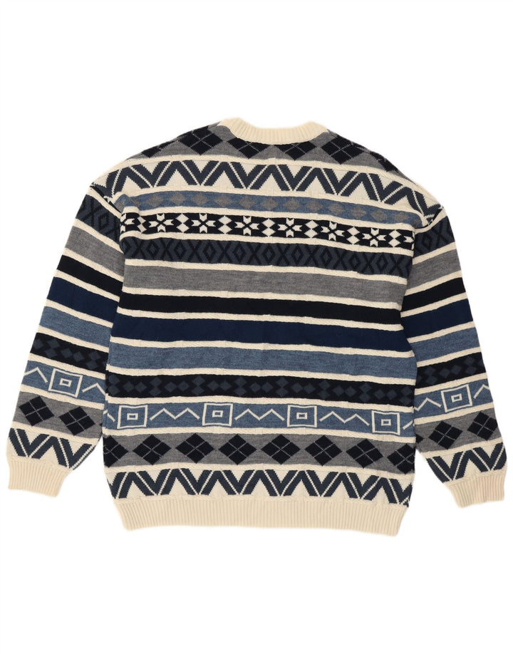 Il Granchio Pull Col Rond Homme Grand Bleu Géométrique