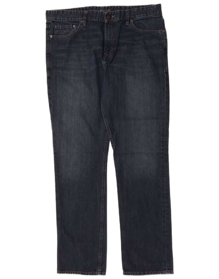 CALVIN KLEIN Jean Slim Homme W36 L32 Bleu Coton