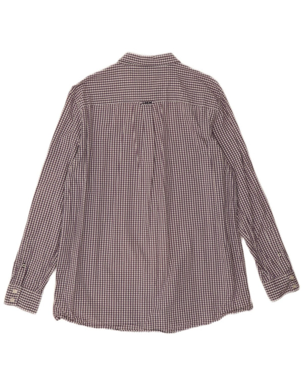Crew Clothing Chemise classique pour homme XL en coton vichy violet