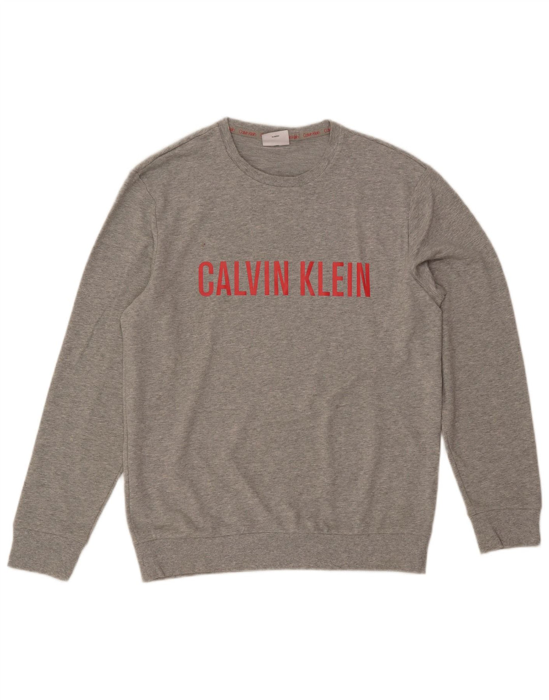 CALVIN KLEIN Sweat-Shirt Graphique Homme Gris Moyen