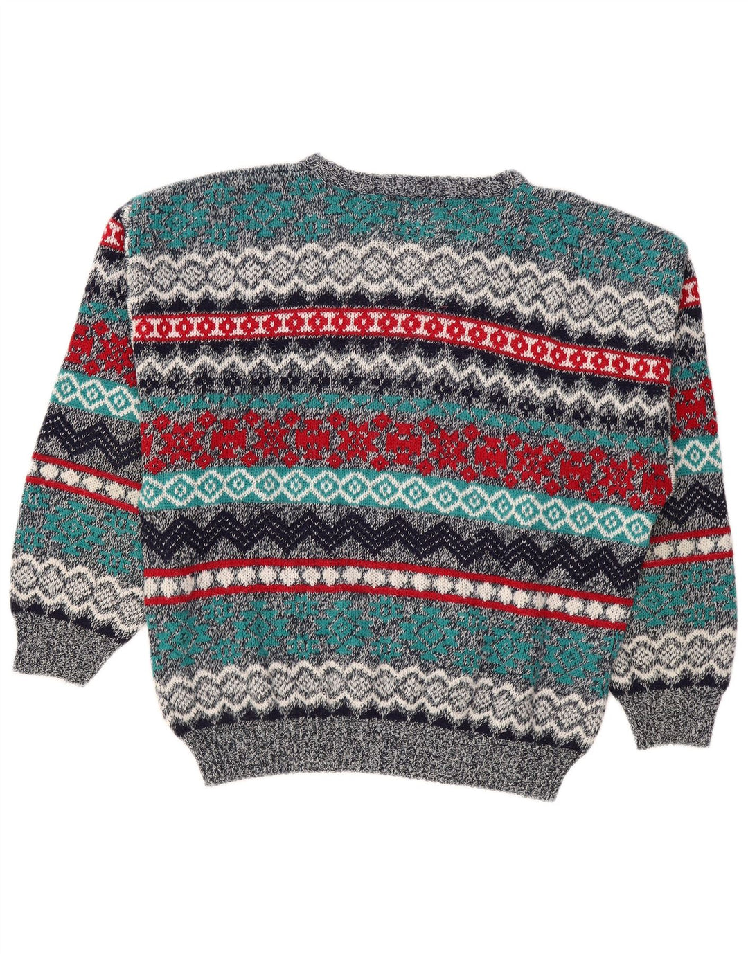 BROADWAY Pull col bateau pour homme Large multicolore Fair Isle
