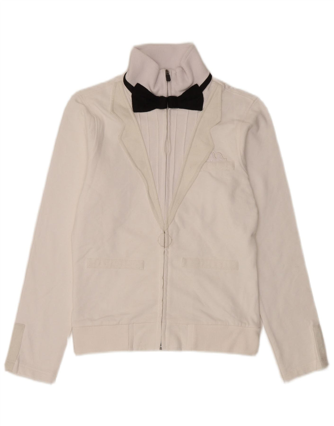 Kappa Veste de survêtement pour femme UK 12 Medium Blanc Coton