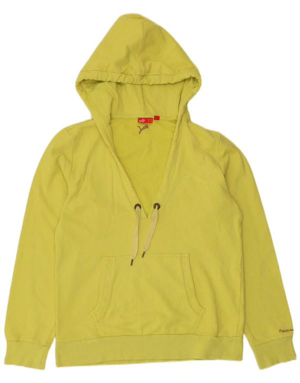 Puma Pull à capuche pour femme UK 16 Large Jaune Coton