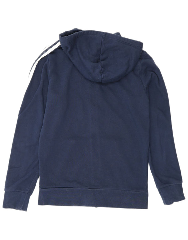 Adidas Pull à capuche zippé pour homme XS en coton bleu marine