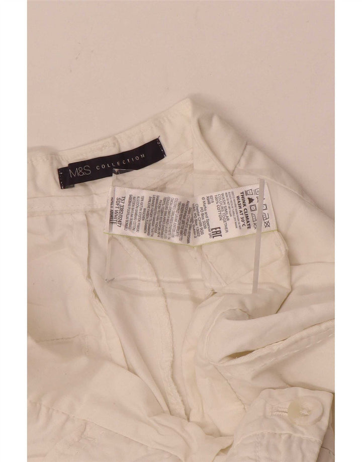 Marks & Spencer Short chino pour femme UK 12 Medium W30 Coton blanc cassé