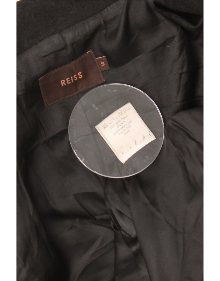 Reiss Veste de motard pour femme UK 10 Petite laine noire