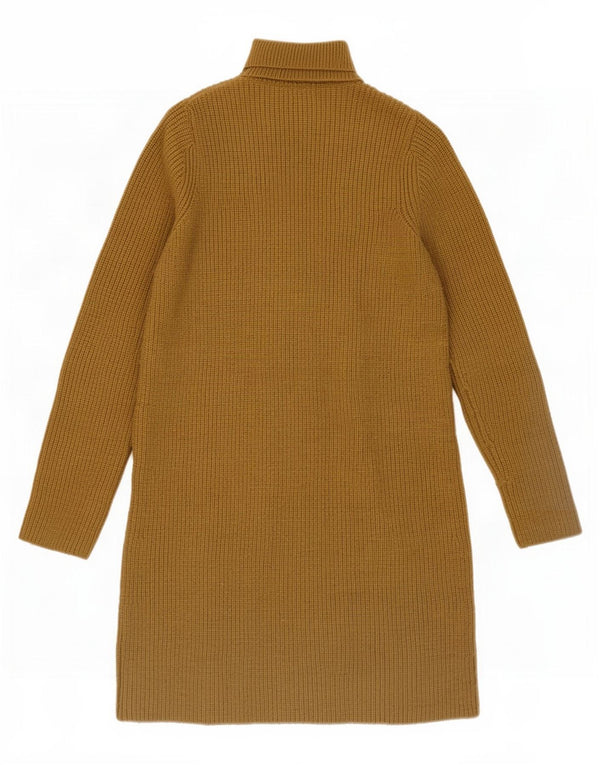 Zara Robe pull à manches longues pour femme UK 6 XS Kaki Acrylique