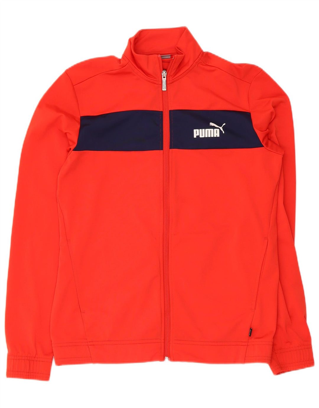 Puma Veste de Survêtement Fille 15-16 ans Rouge Colorblock Polyester