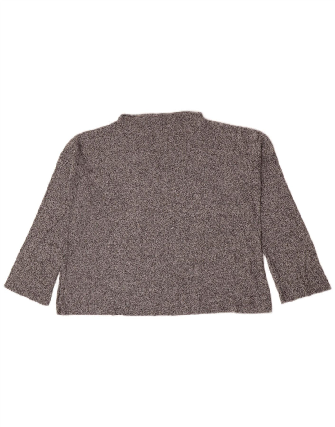 Zara Femme Haut Oversize Manches Longues UK 10 Petit Gris Moucheté