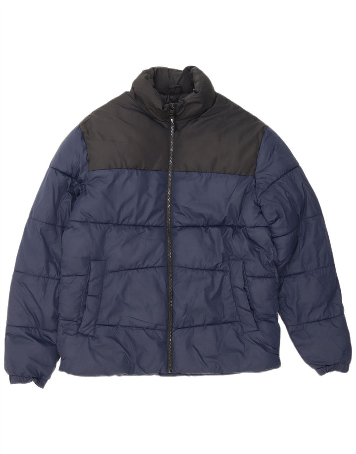Jack & Jones Veste matelassée pour homme UK 38 Bleu marine moyen Colourblock
