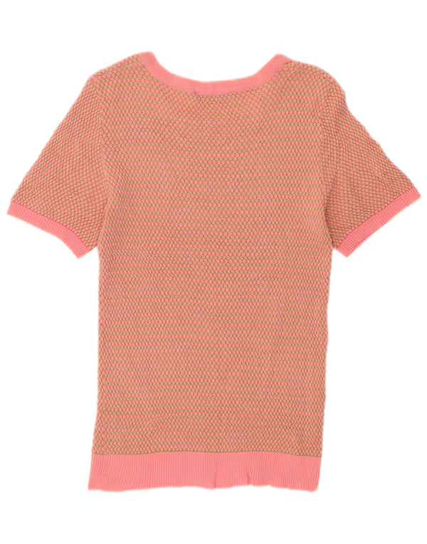 Zara Pull col bateau pour femme UK 12 Rose moyen géométrique