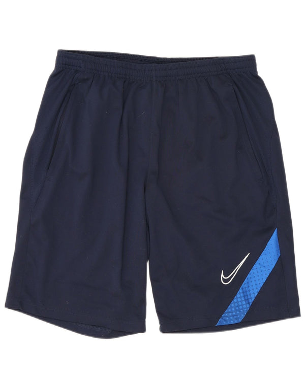 Nike Short de sport coupe classique pour homme en polyester bleu marine Taille L