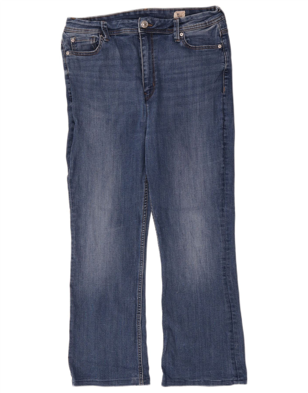Marks & Spencer Jean Bootcut Femme W32 L26 Bleu Coton