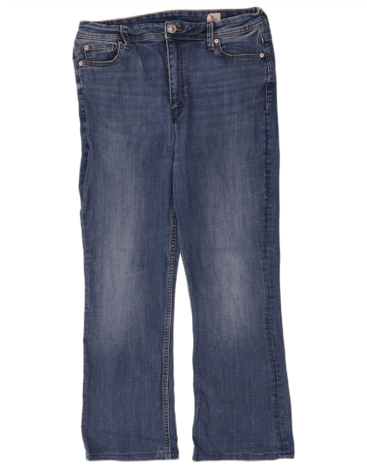 Marks & Spencer Jean Bootcut Femme W32 L26 Bleu Coton