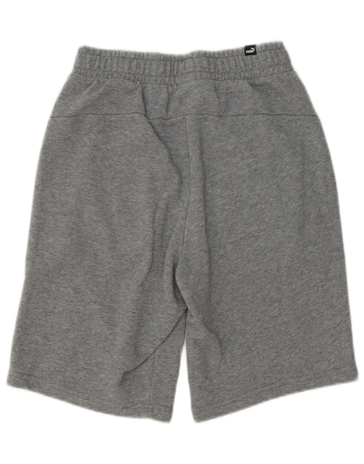 PUMA Short de Sport Homme Petit Gris Chiné Coton