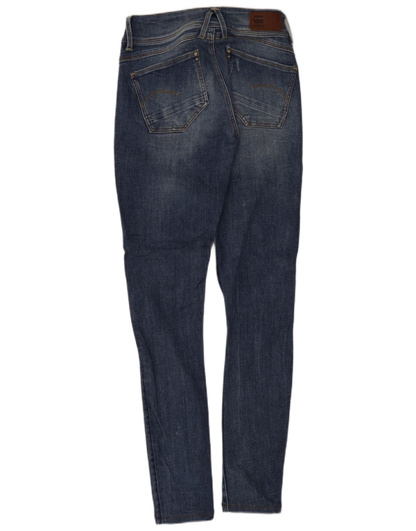 G-Star Femme Lynn Mid Rise Super Skinny Jean W26 L32 Bleu Coton