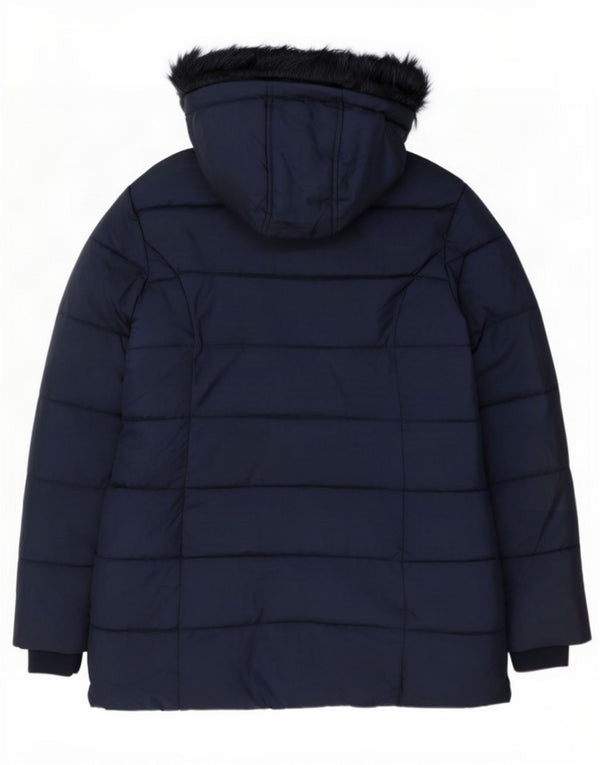 Marks & Spencer Veste matelassée à capuche fille 12-13 ans Bleu marine Polyester