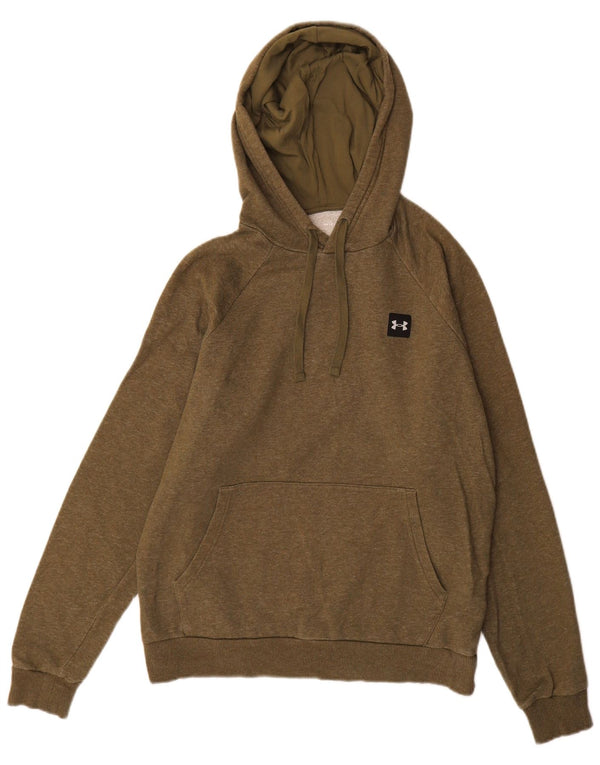 Under Armour Sweat à capuche pour homme en coton moucheté Kaki Small