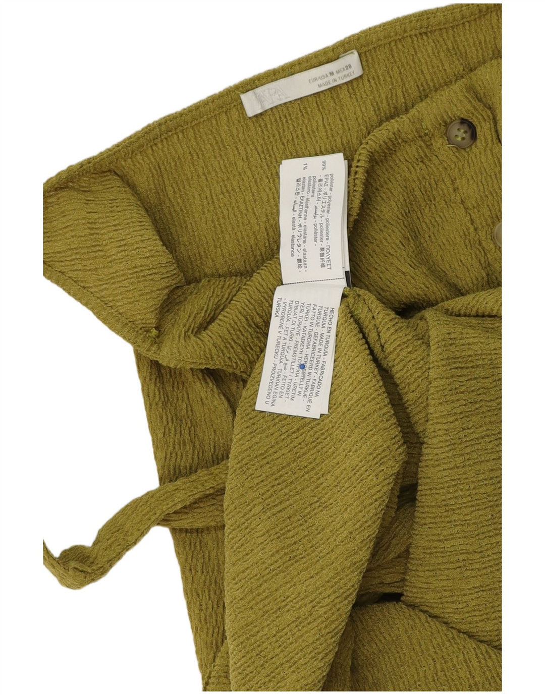 Zara Débardeur Femme UK 12 Polyester Vert Moyen