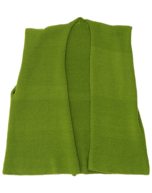 vintage Femmes Sans Manches Ouvert Cardigan Pull UK 20 2XL Vert