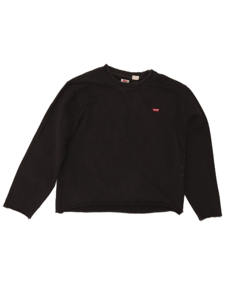 Levi's Sweat-Shirt Oversize Standard Femme UK 14 Noir Moyen