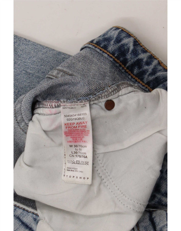 Topshop Jean droit femme W30 L24 bleu coton