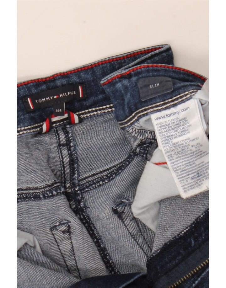Tommy Hilfiger Jean Slim Garçon 13-14 ans Bleu Marine Coton
