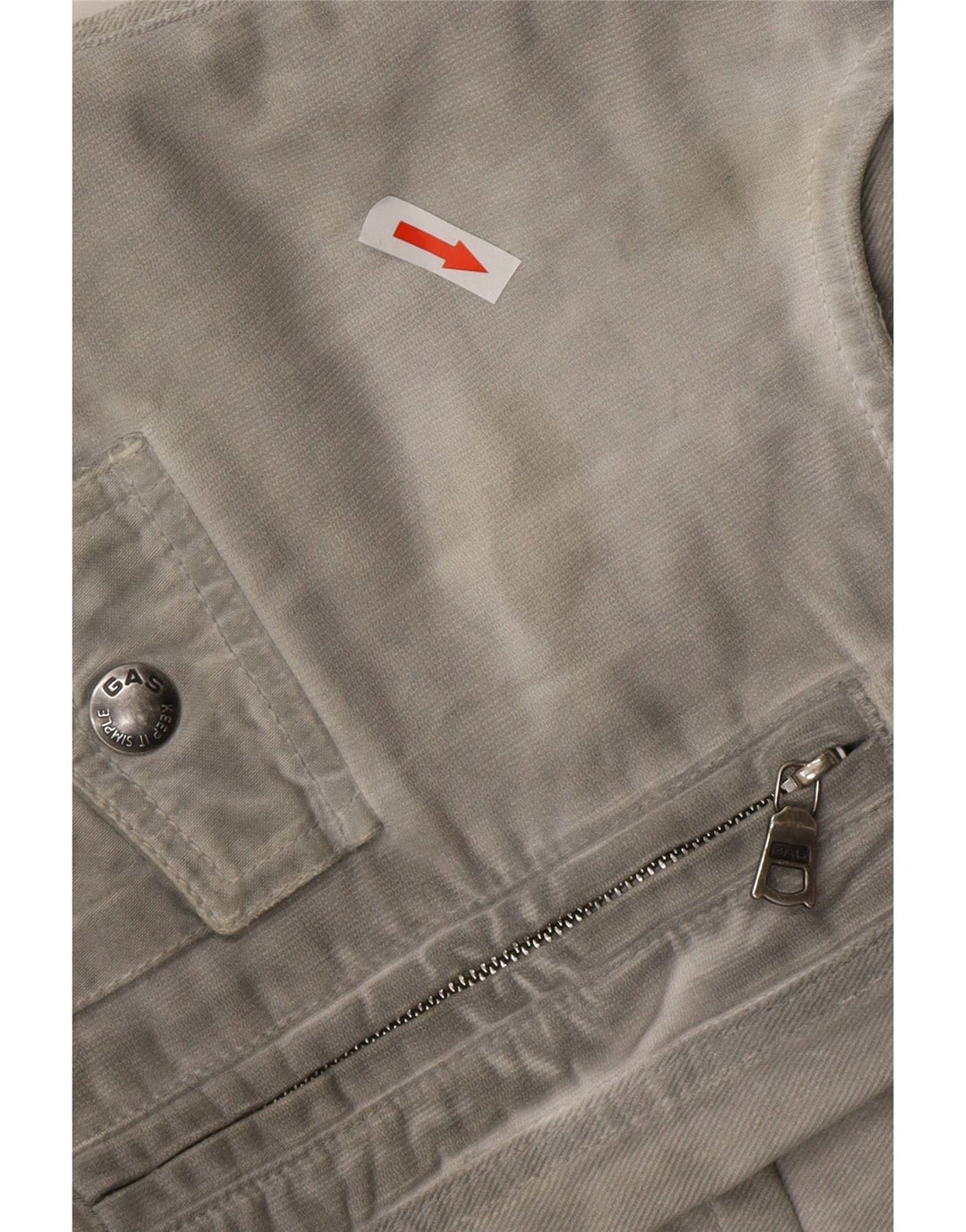 GAS Jean Cargo Droit Homme W36 L31 Gris Coton