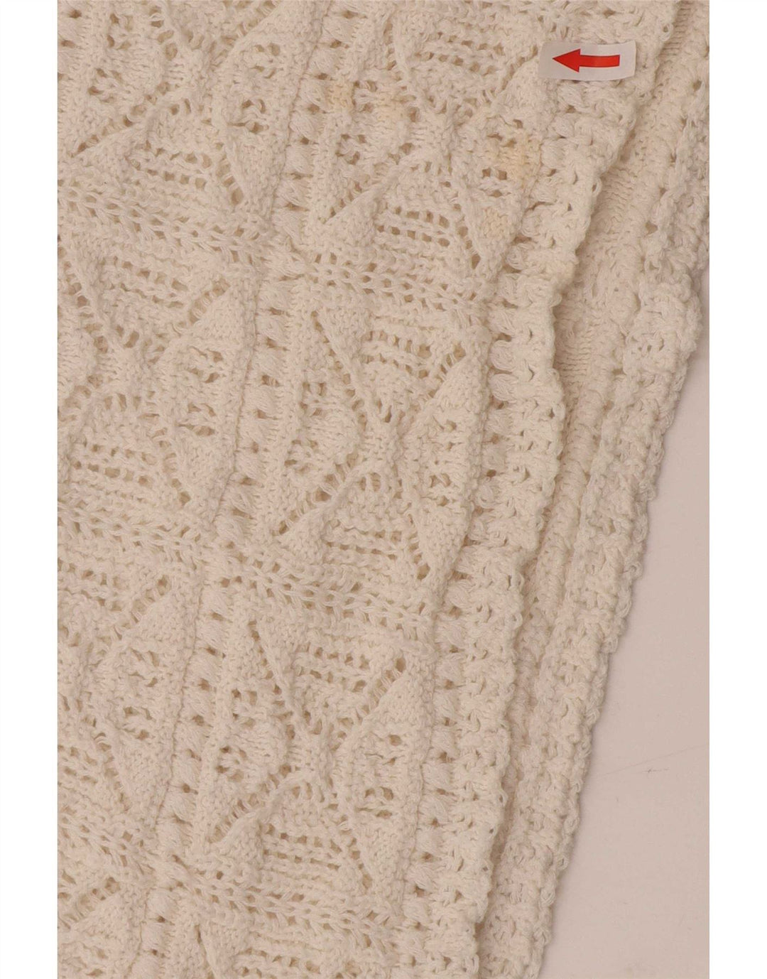 Zara Womens Oversize Crochet Blouse Top UK 10 Petit Coton Blanc