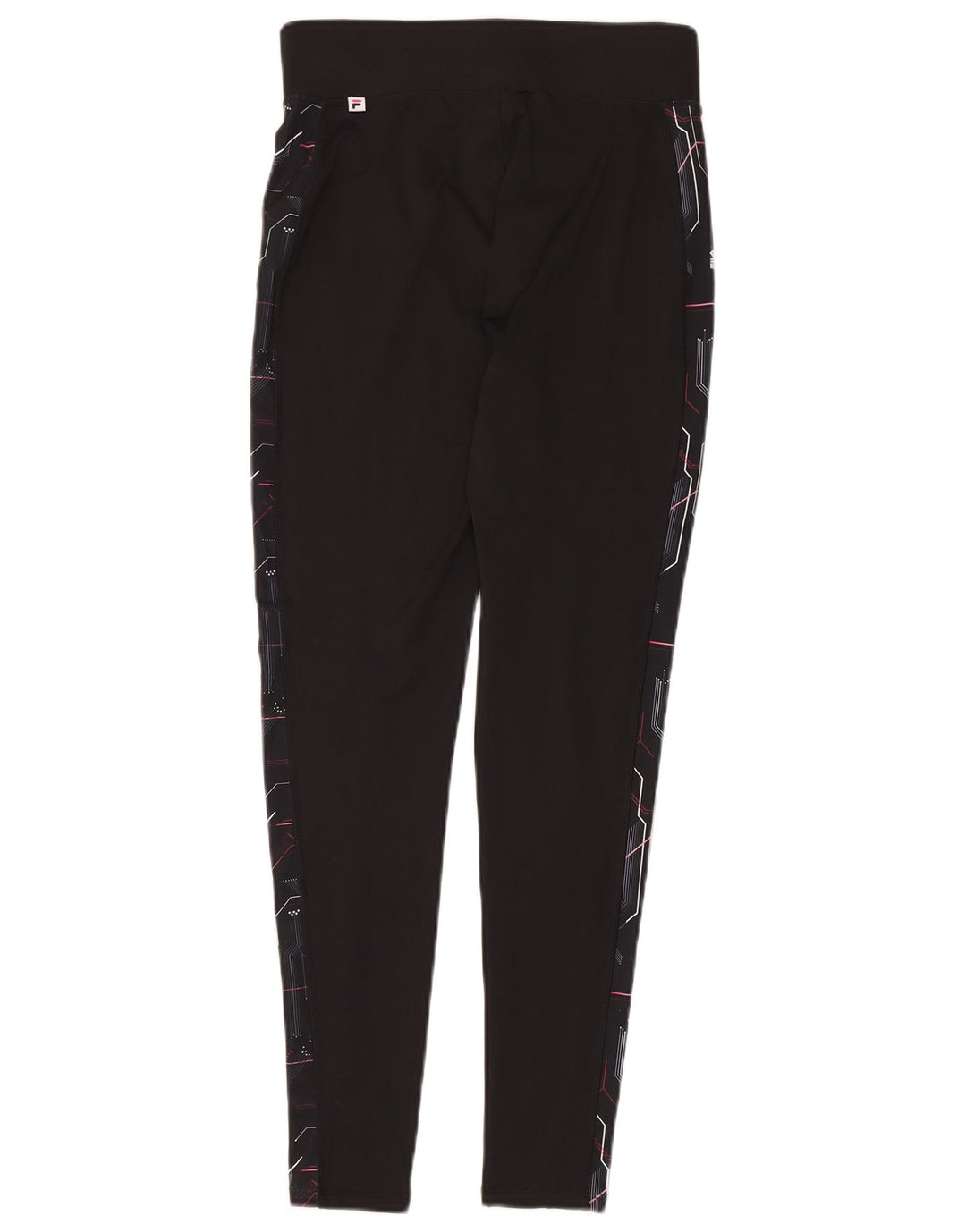Fila Leggings graphiques pour femmes UK 12 Polyester géométrique noir moyen