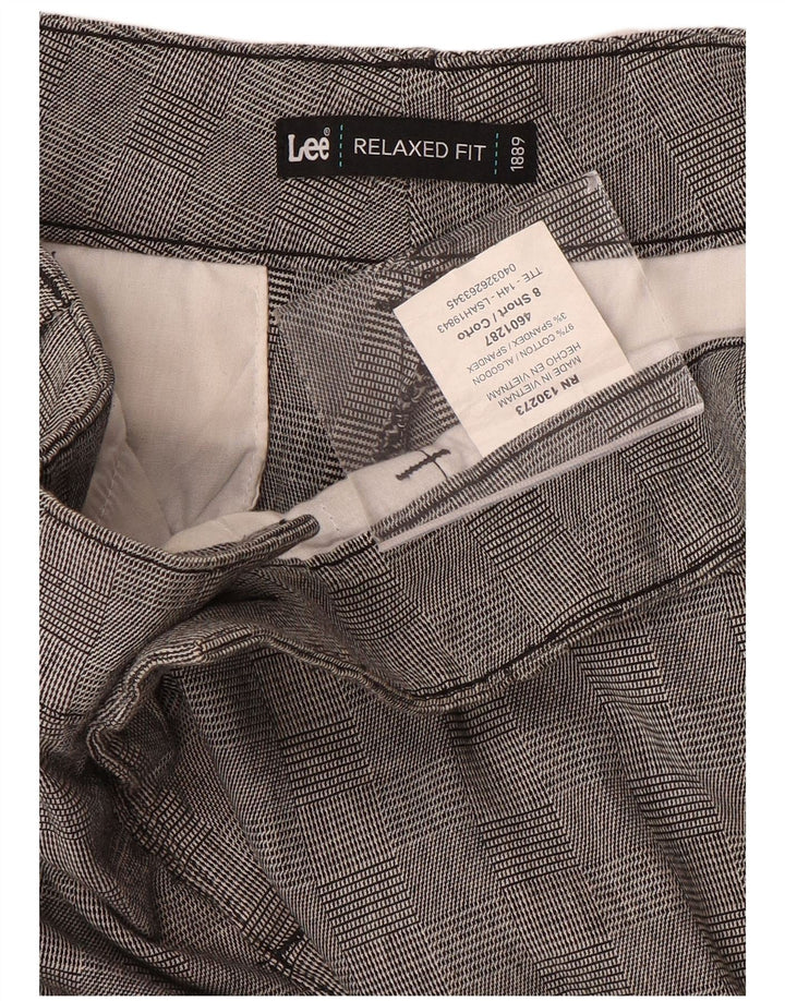 LEE Pantalon décontracté coupe décontractée pour femme US 8 Medium W32 L29 Gris à carreaux