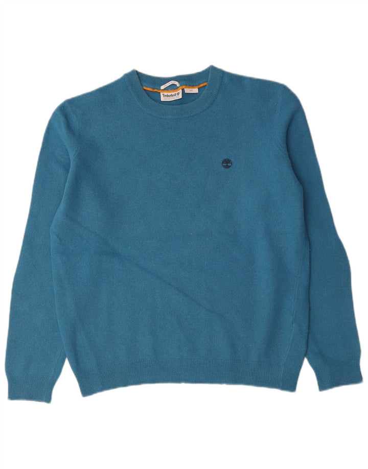 Timberland Pull ras du cou pour femme UK 16 Large Bleu Laine