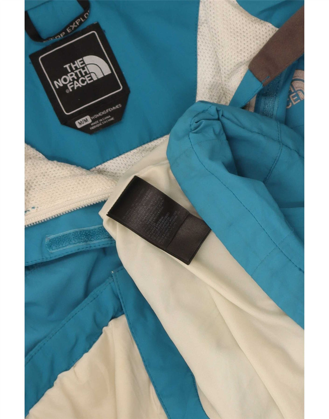 The North Face Veste de pluie à capuche pour femme UK 14 Bleu moyen Polyester