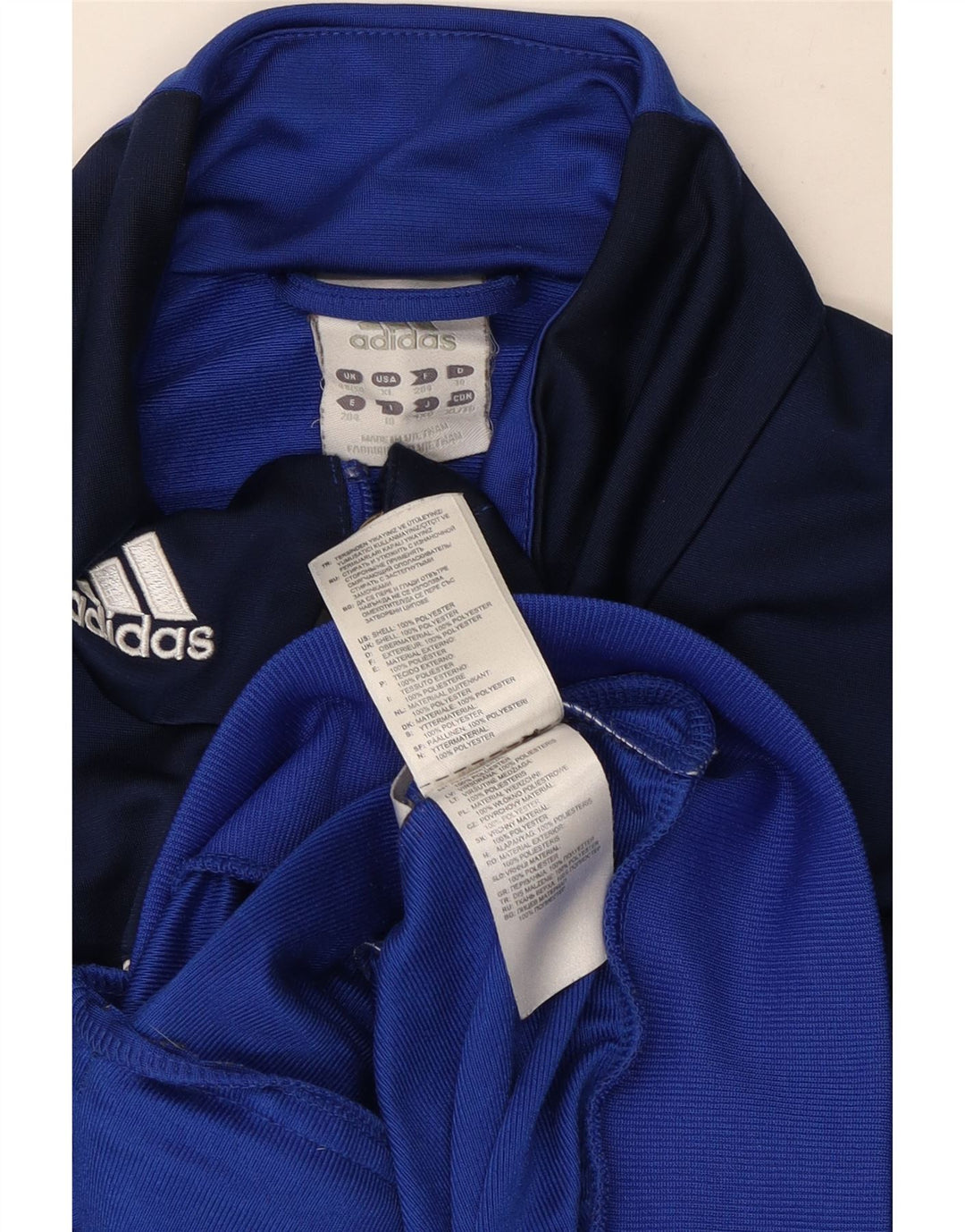 Adidas Veste de survêtement pour homme UK 46/48 XL Bleu Colorblock Polyester