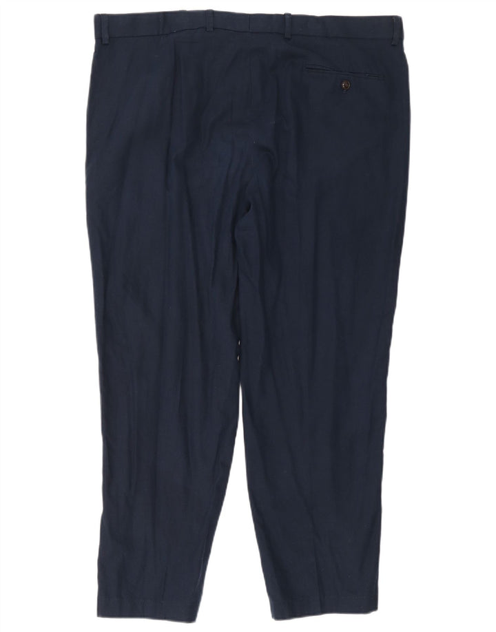 Marks & Spencer Pantalon Chino Regular Homme W40 L31 Bleu Marine Lin