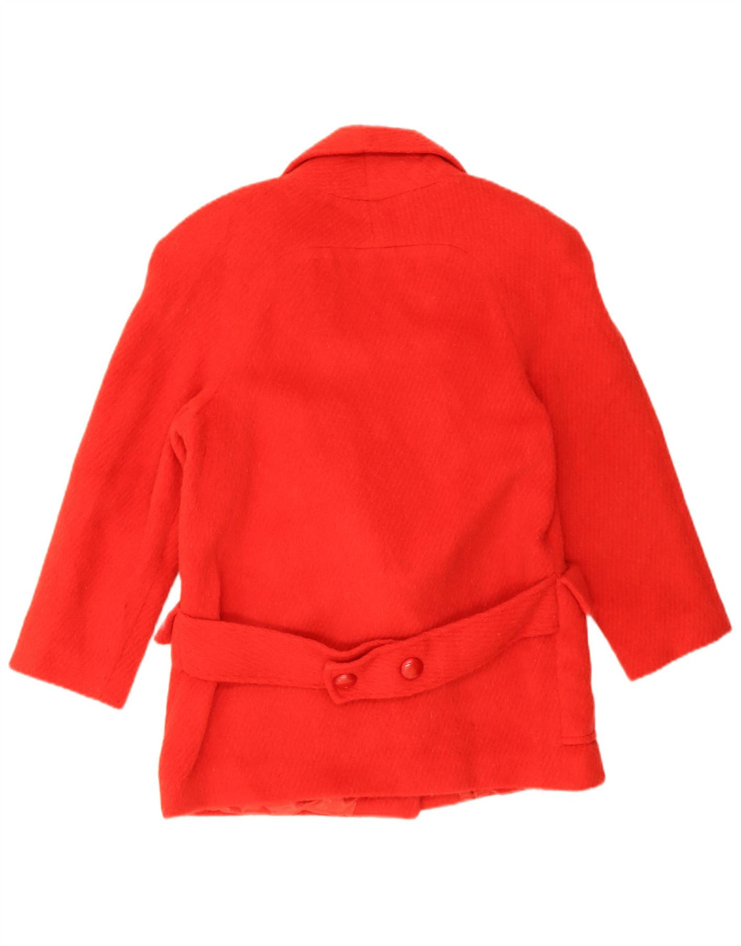 vintage Femme 2 Bouton Blazer Veste IT 42 Laine Rouge Moyenne