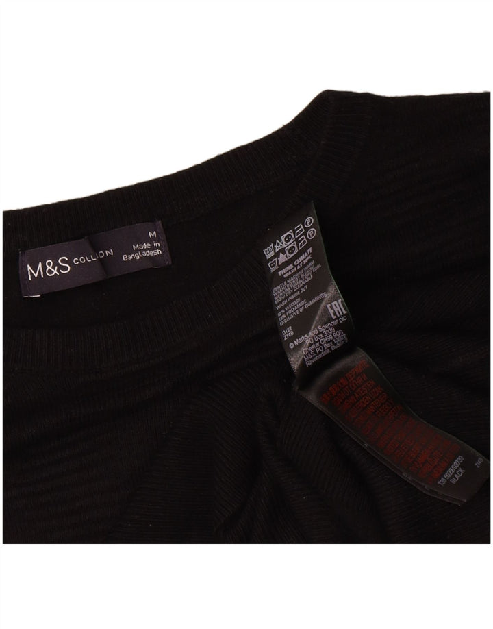 Marks & Spencer Pull col bateau pour femme UK 14 Viscose noir moyen