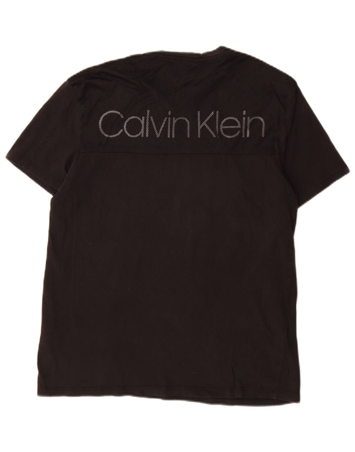 CALVIN KLEIN T-Shirt Graphique Homme Petit Noir Coton