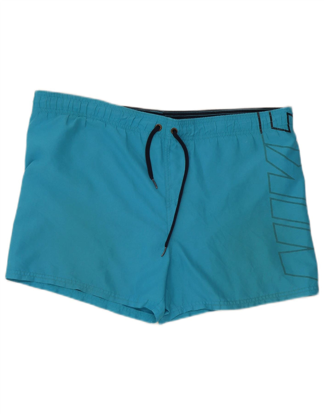Nike Short de bain graphique pour hommes, grand bleu, polyester