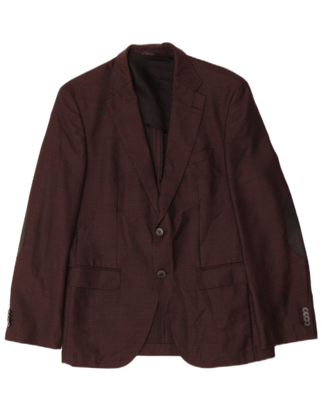 Hugo Boss Veste blazer à 2 boutons pour homme EU 48 Laine bordeaux moyen