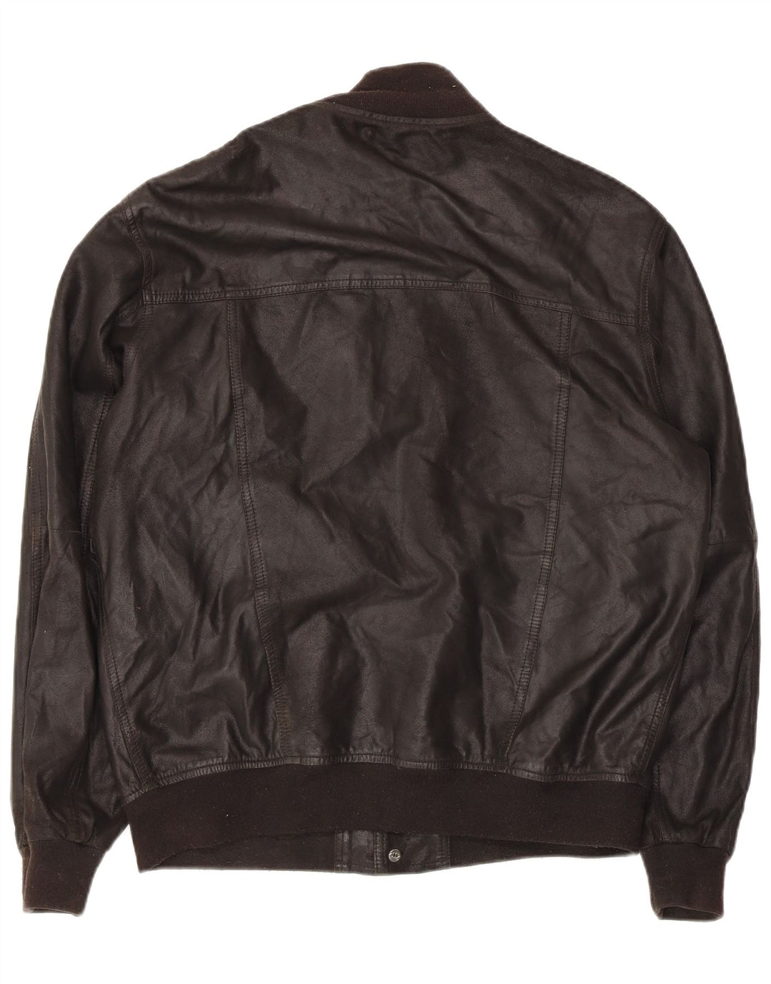 Luca D'altieri Veste en cuir bomber pour homme UK 38 Cuir marron moyen