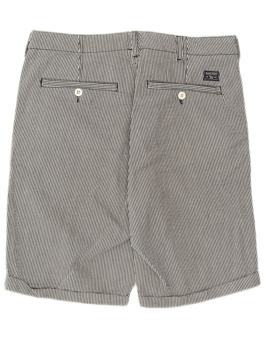 Woolrich Short décontracté pour homme W32 en coton à fines rayures gris moyen