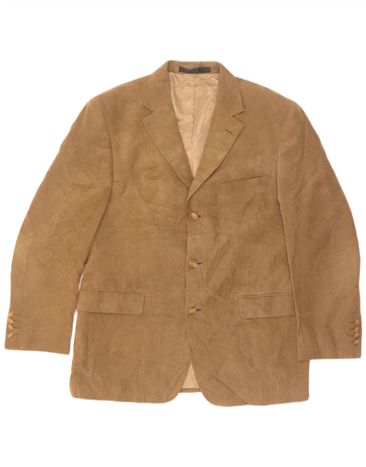 Marks & Spencer Veste blazer en velours côtelé à 3 boutons pour homme UK 40 Beige moyen