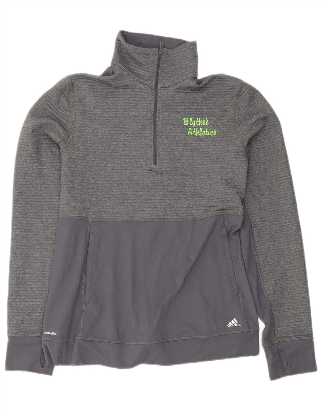 Adidas Femmes Climalite Pull Survêtement Top UK 12/14 Gris Moyen