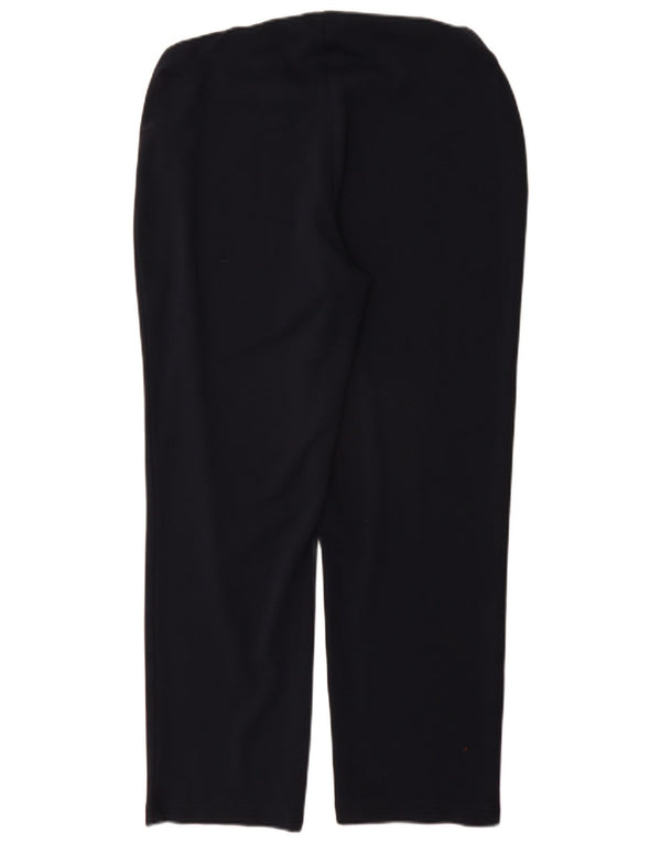 Marks & Spencer Womens Casual Trousers UK 14 Large W32 L28 Navy Blue
