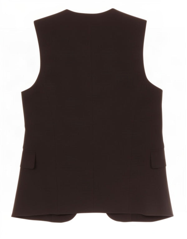 Zara Womens Longline Gilet UK 6 XS Noir Polyester